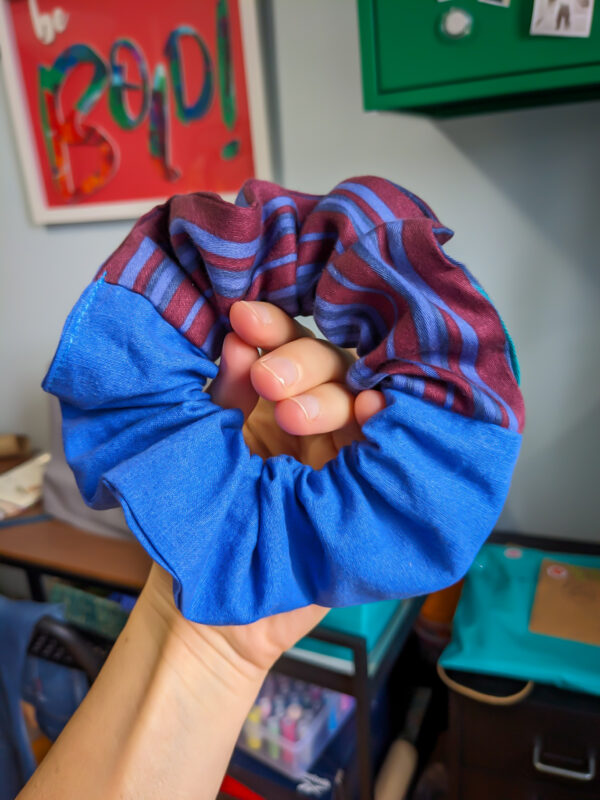 Purple Brown Scrunchie