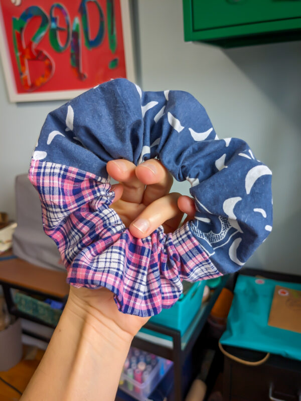 Pink Navy Scrunchie