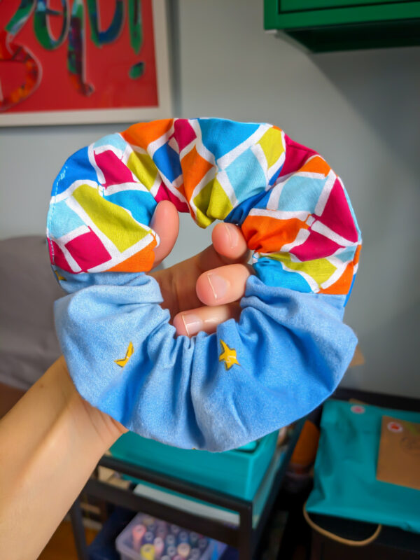 Orange Blue Scrunchie