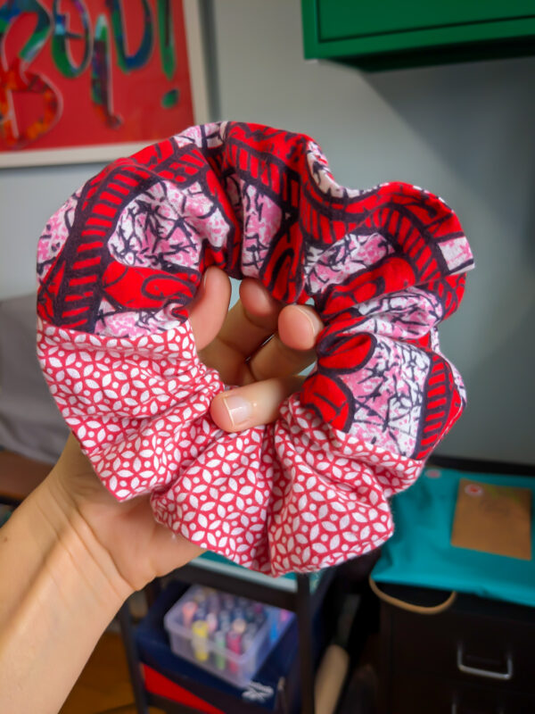 Red Black Scrunchie