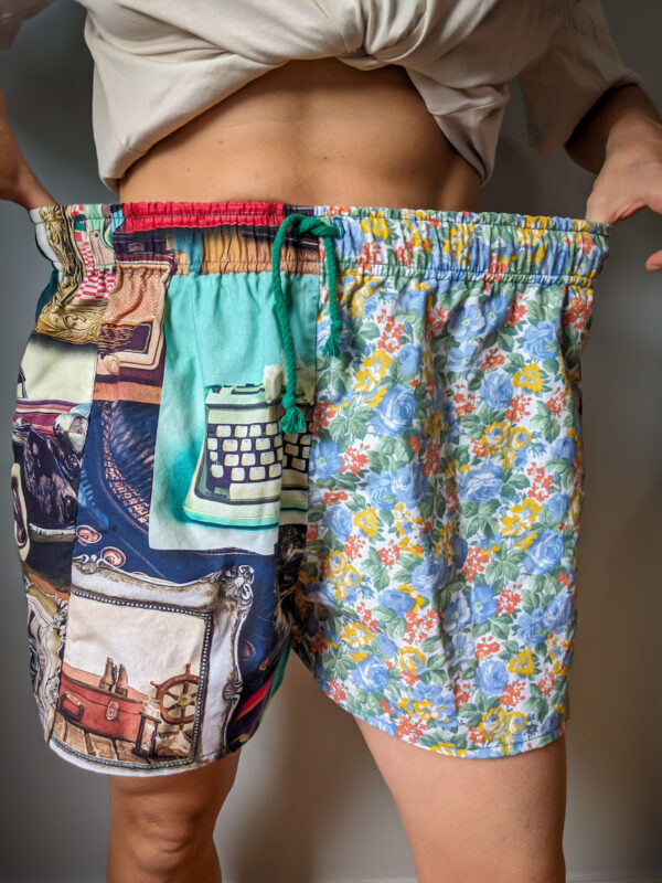 Typewriter Elastic Waist Shorts - Image 3
