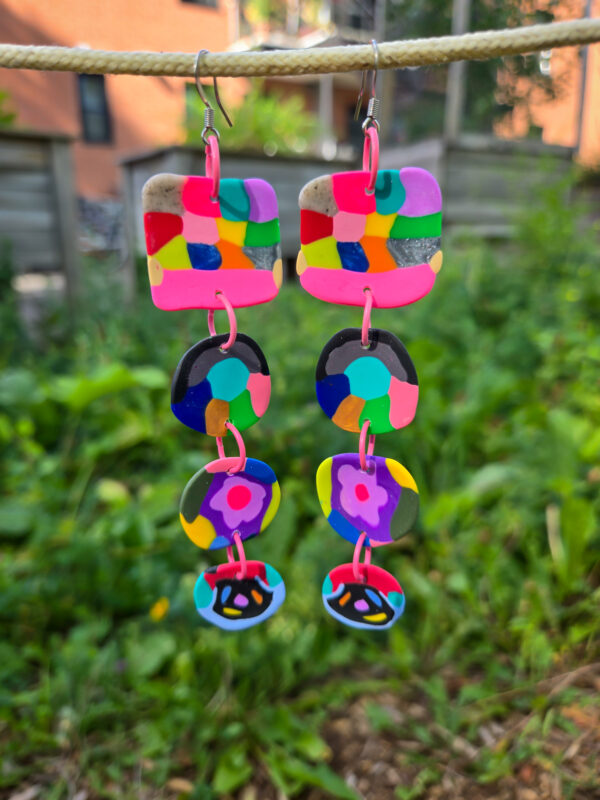 Color Squares Earrings - Image 3