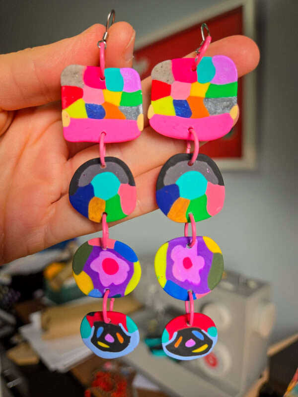 Color Squares Earrings - Image 2