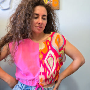 Duna Drawstring Sleeveless Top