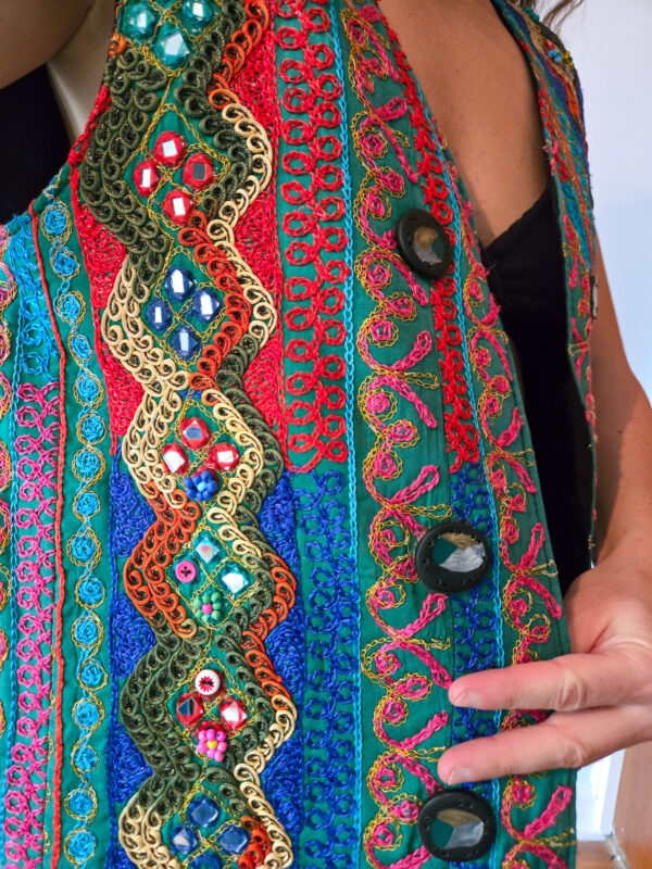 Reworked Embroidered Vintage Vest - Image 4