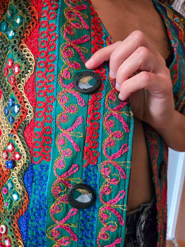 Reworked Embroidered Vintage Vest - Image 6