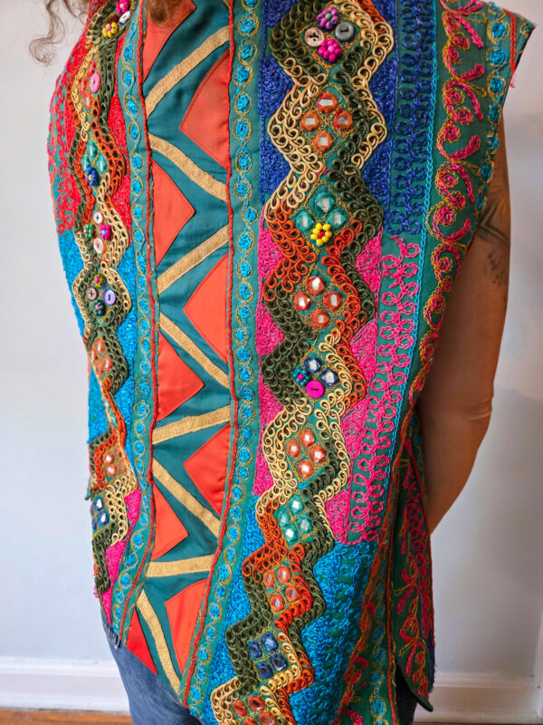 Reworked Embroidered Vintage Vest - Image 5