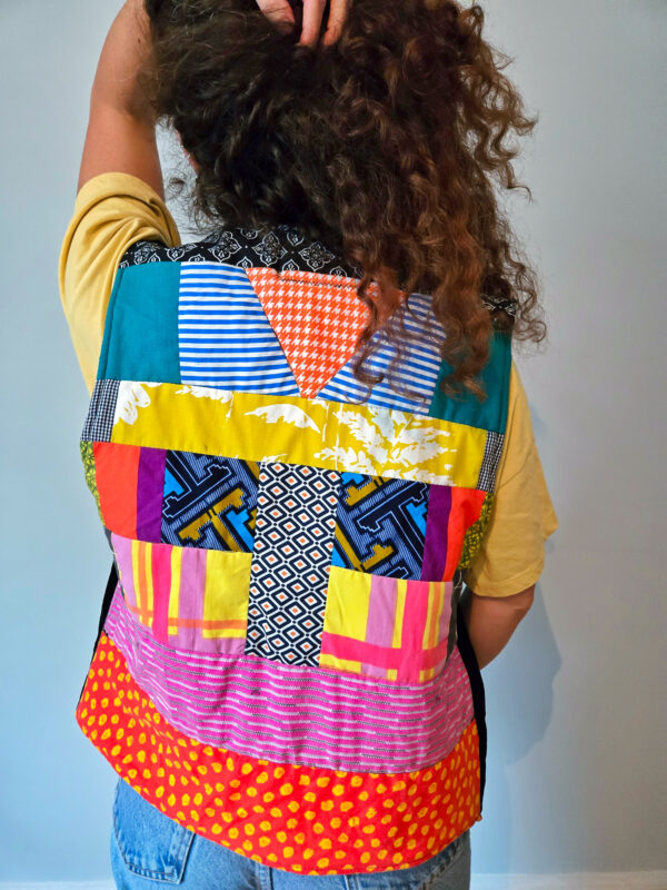 Reworked Vintage Leather Vest - Image 3