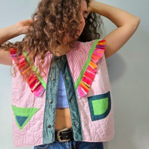 Pink Stripe Vest
