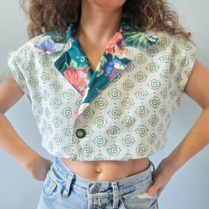 Floral Cropped Blazer Top