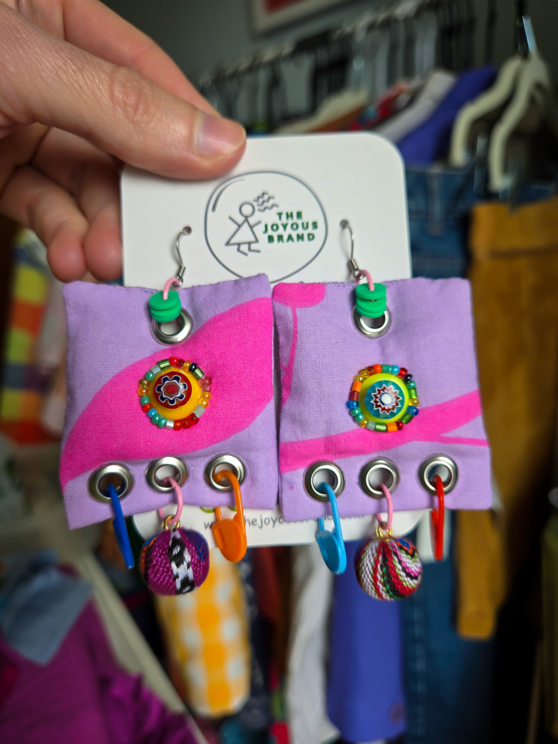 Magic Box Fabric Earrings - Image 2