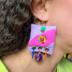 Magic Box Fabric Earrings