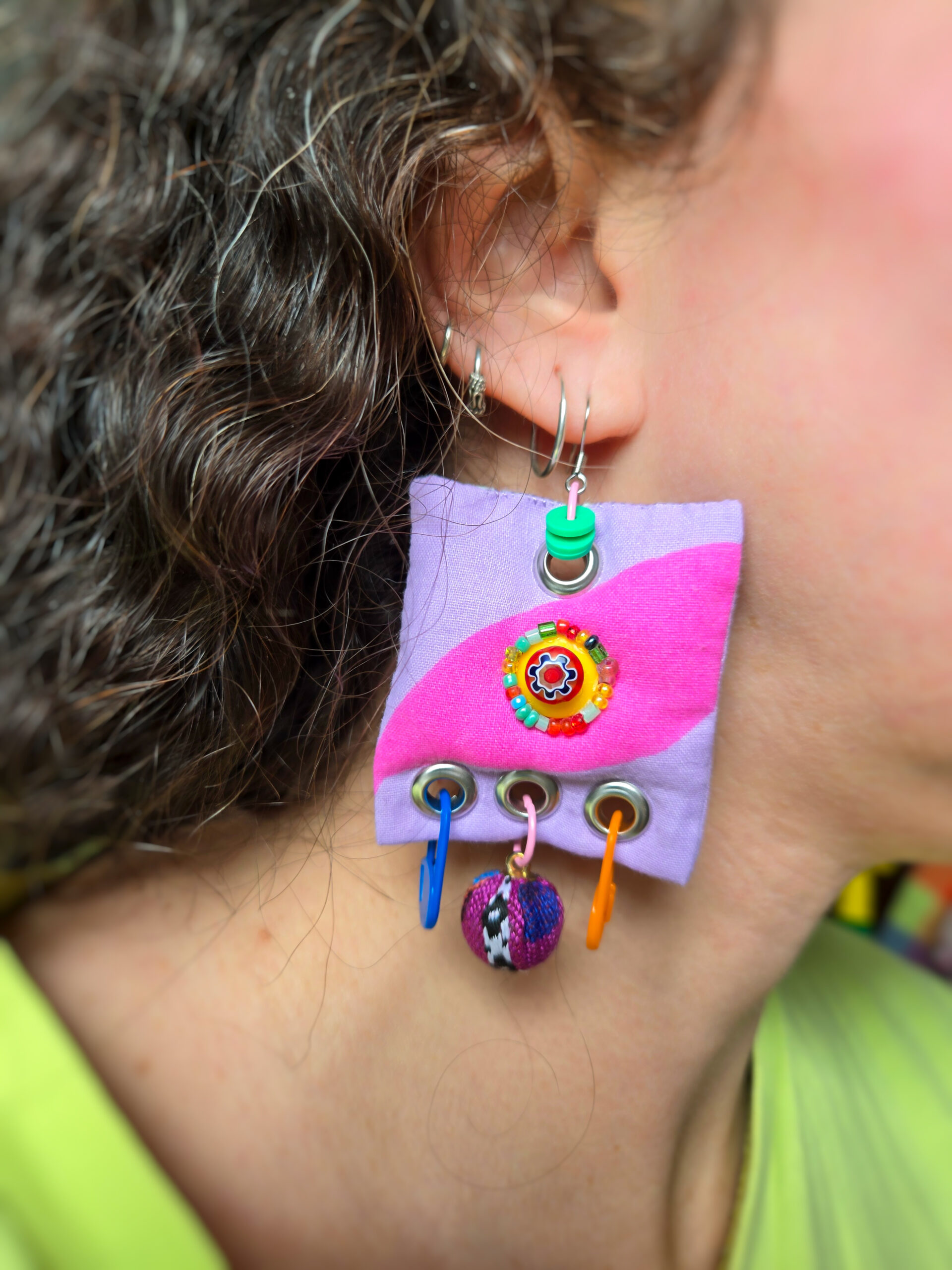 Magic Box Fabric Earrings