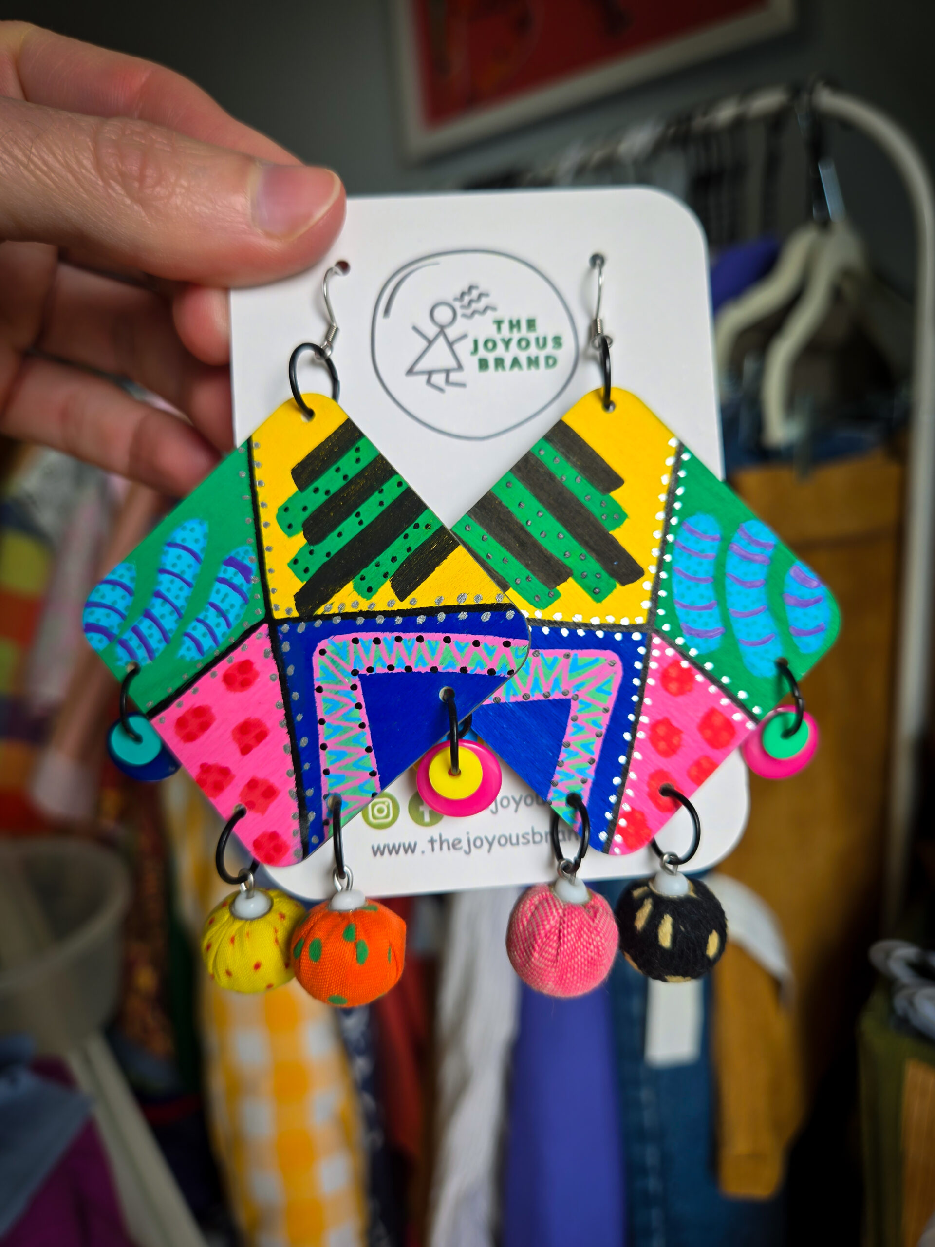 Gea Wooden Earrings - Image 2