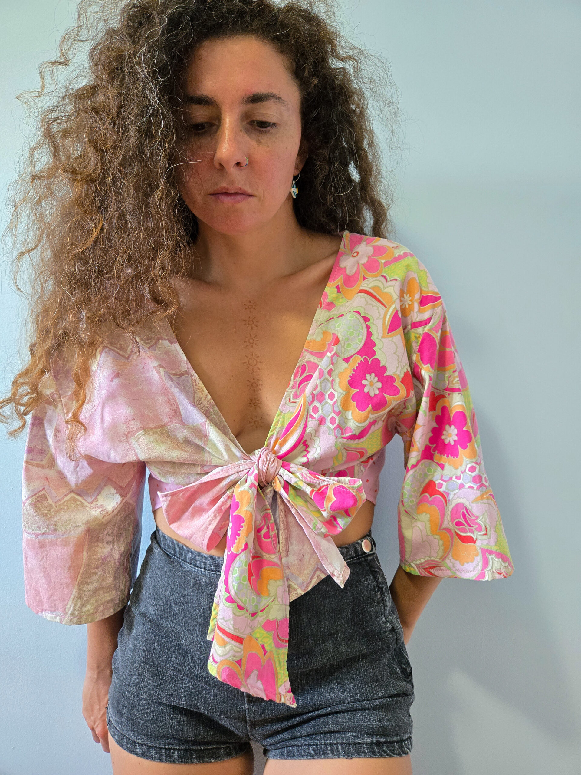 Pastel Front Tie Top - Image 4