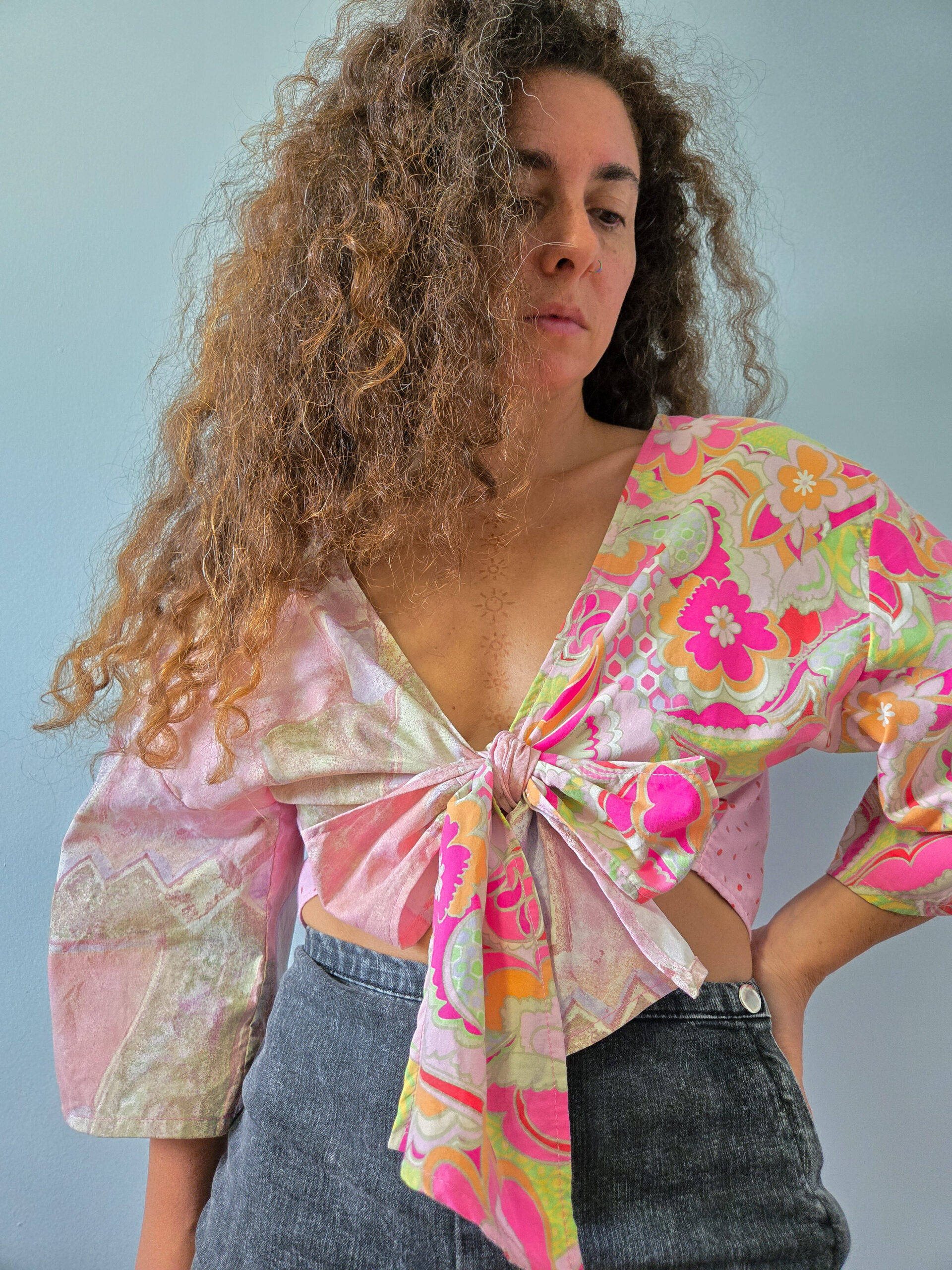 Pastel Front Tie Top - Image 6
