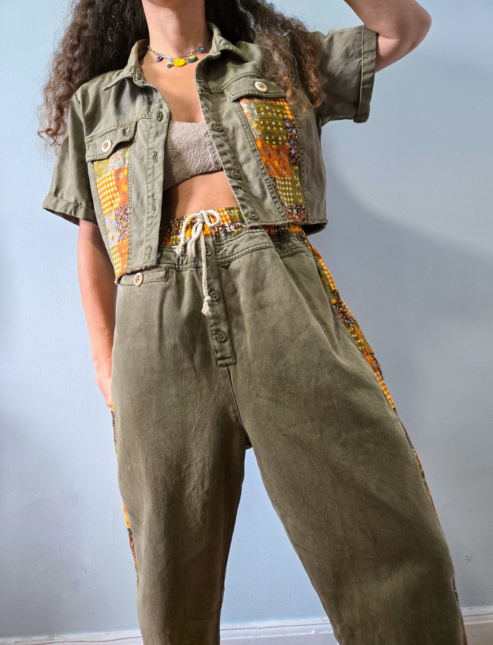 Leaf Reworked Denim Set - Image 17