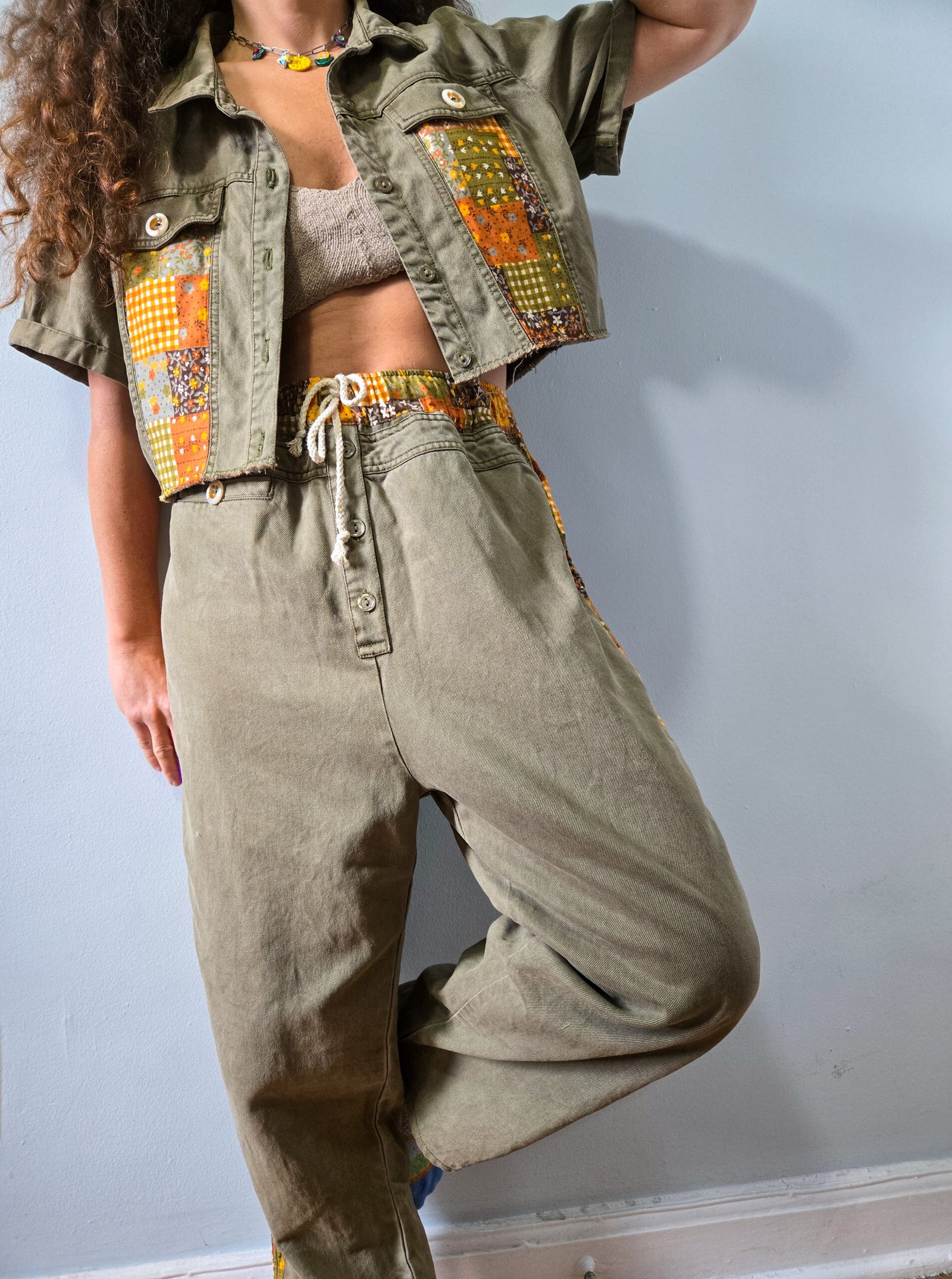 Leaf Reworked Denim Set - Image 11