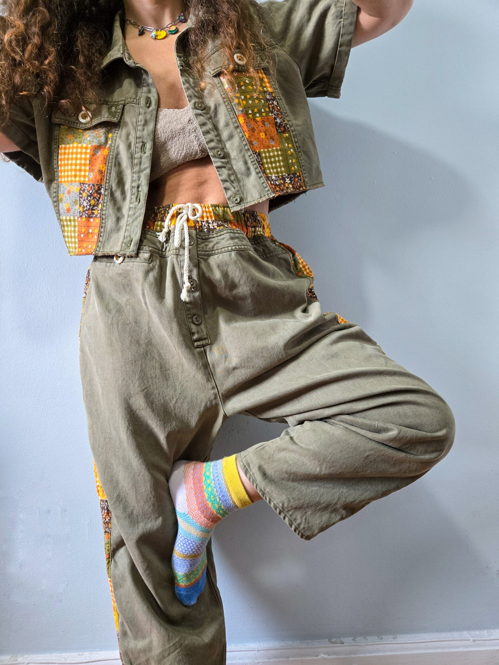 Leaf Reworked Denim Set - Image 9