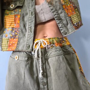 Leaf Reworked Denim Set