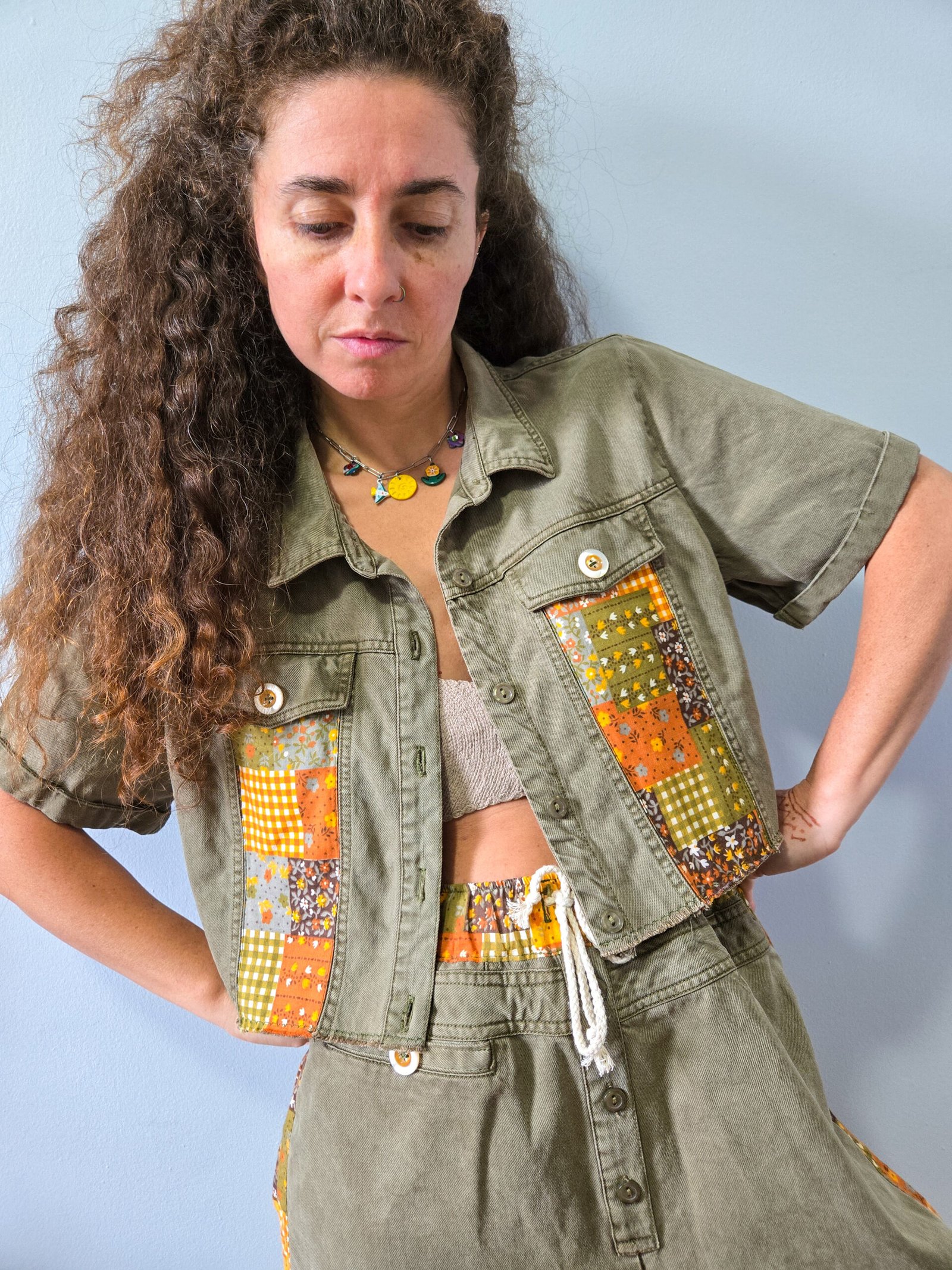Leaf Reworked Denim Set - Image 15