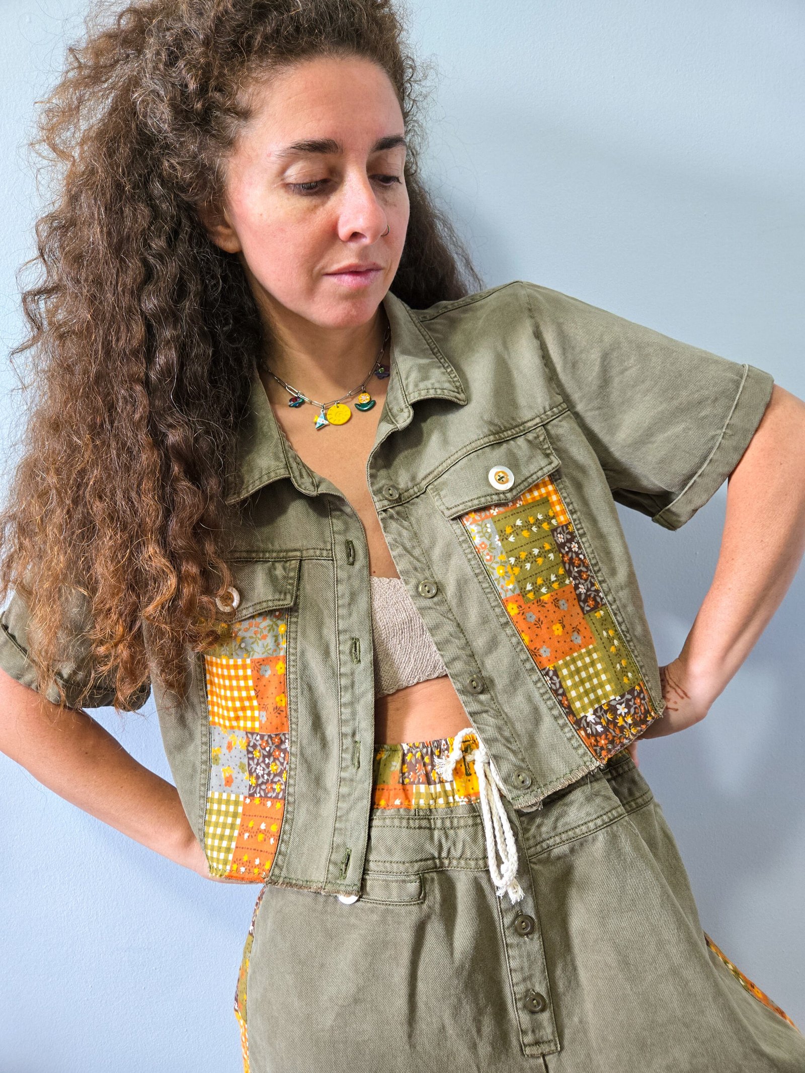 Leaf Reworked Denim Set - Image 2